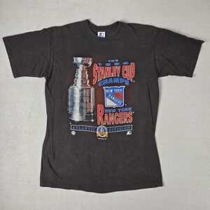 Starter 1994 New York Rangers‎ Stanley Cup Champions T-shirt Mens Medium Vintage
